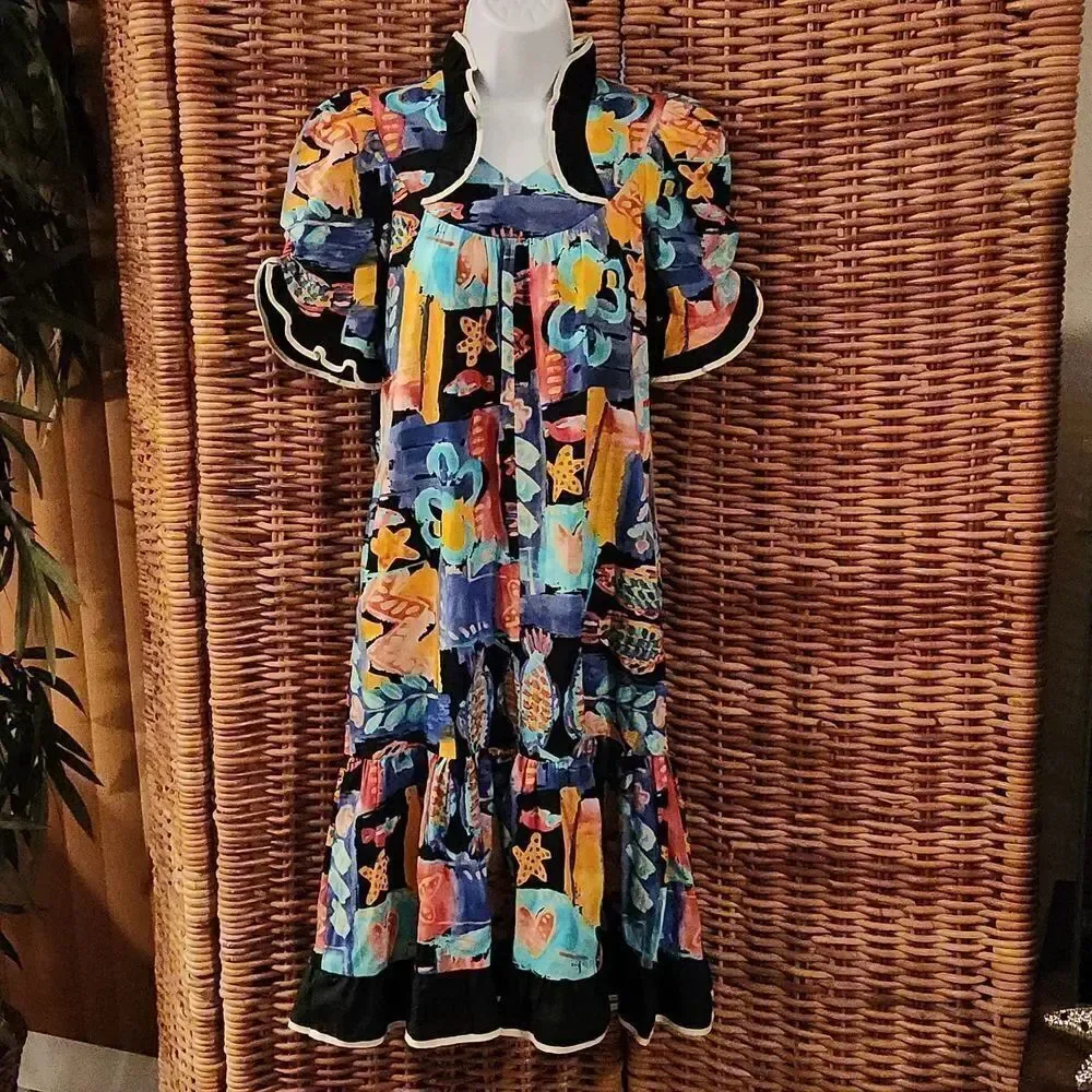 Hawaiian MuuMuu MuMu Carol Bennett made in Hawaii Petite